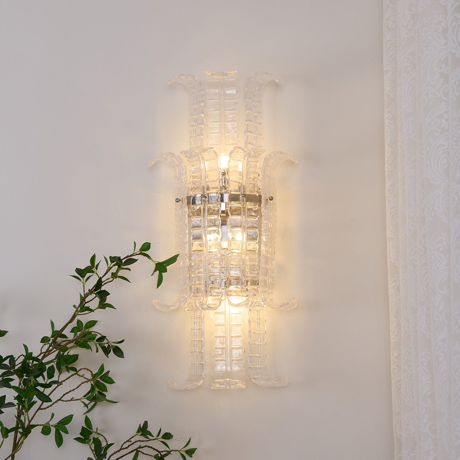 Aveline Glass Wall Sconce Glass lighting by Bling Lighting Studio