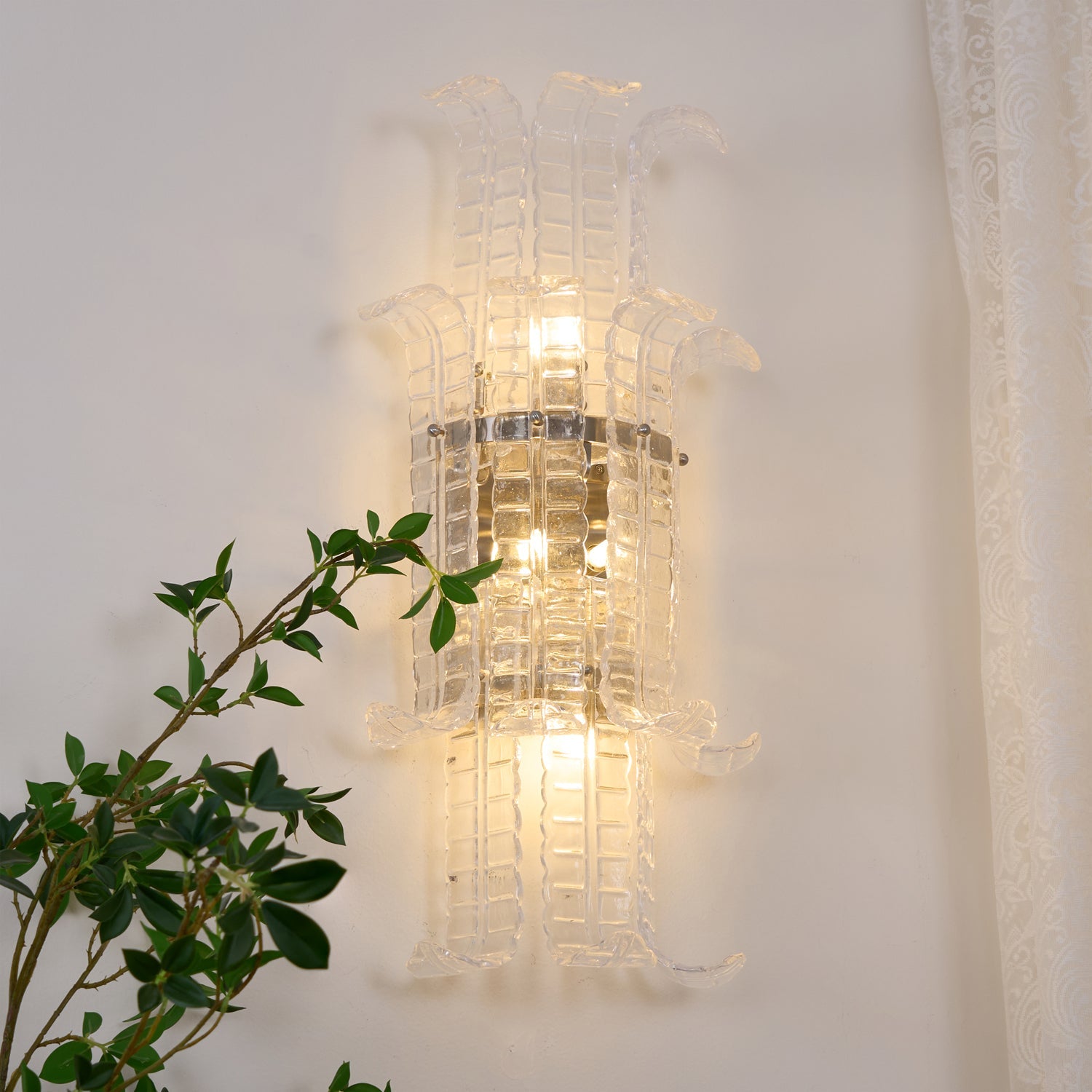 Aveline Glass Wall Sconce Glass lighting by Bling Lighting Studio