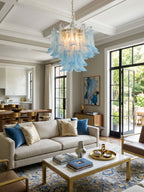 Azure Drift Glass Chandelier Glass lighting by Bling Lighting Studio