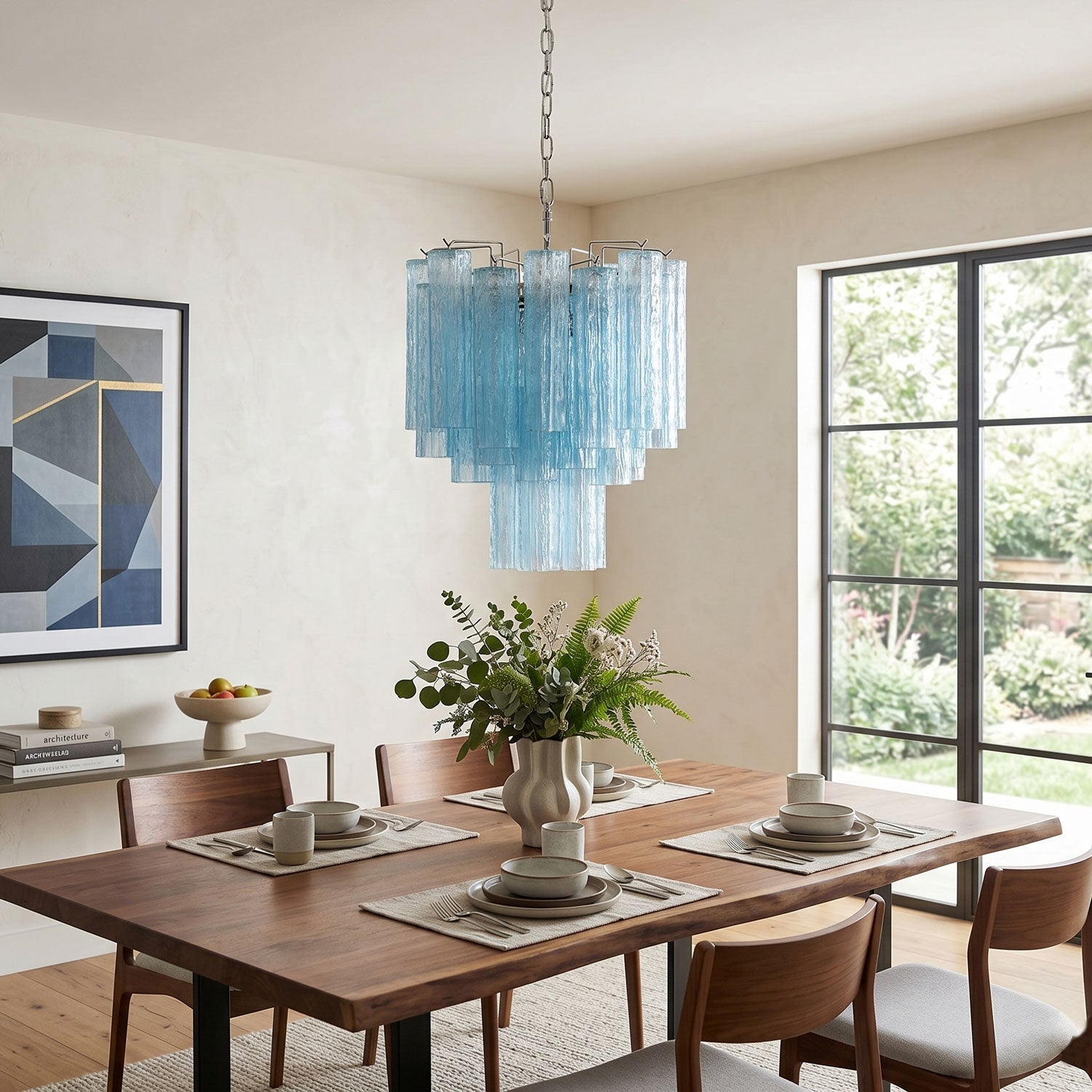 Azzura Glass Chandelier Glass lighting by Bling Lighting Studio