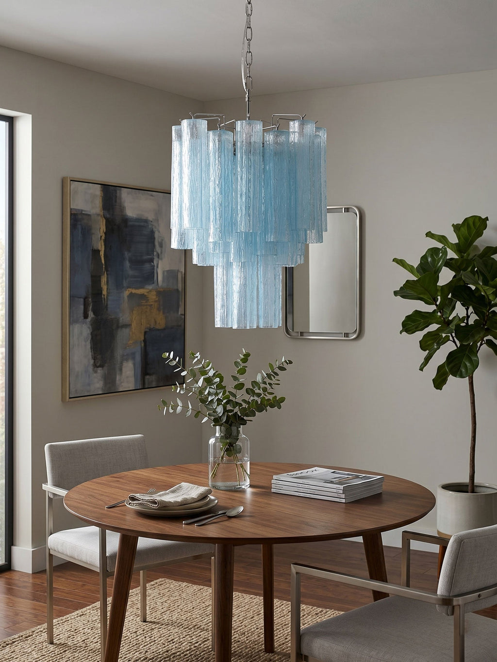 Azzura Glass Chandelier Glass lighting by Bling Lighting Studio