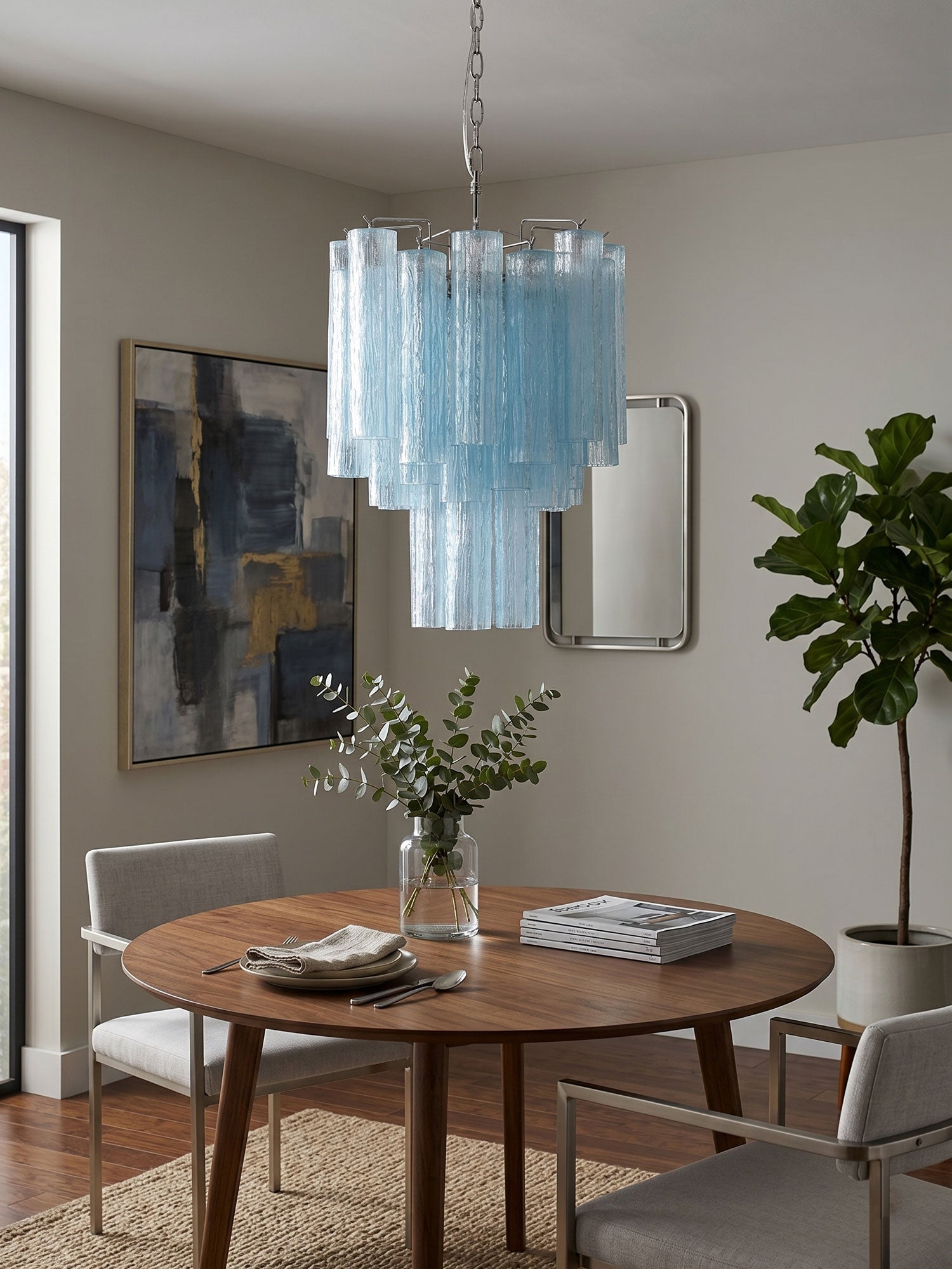 Azzura Glass Chandelier Glass lighting by Bling Lighting Studio