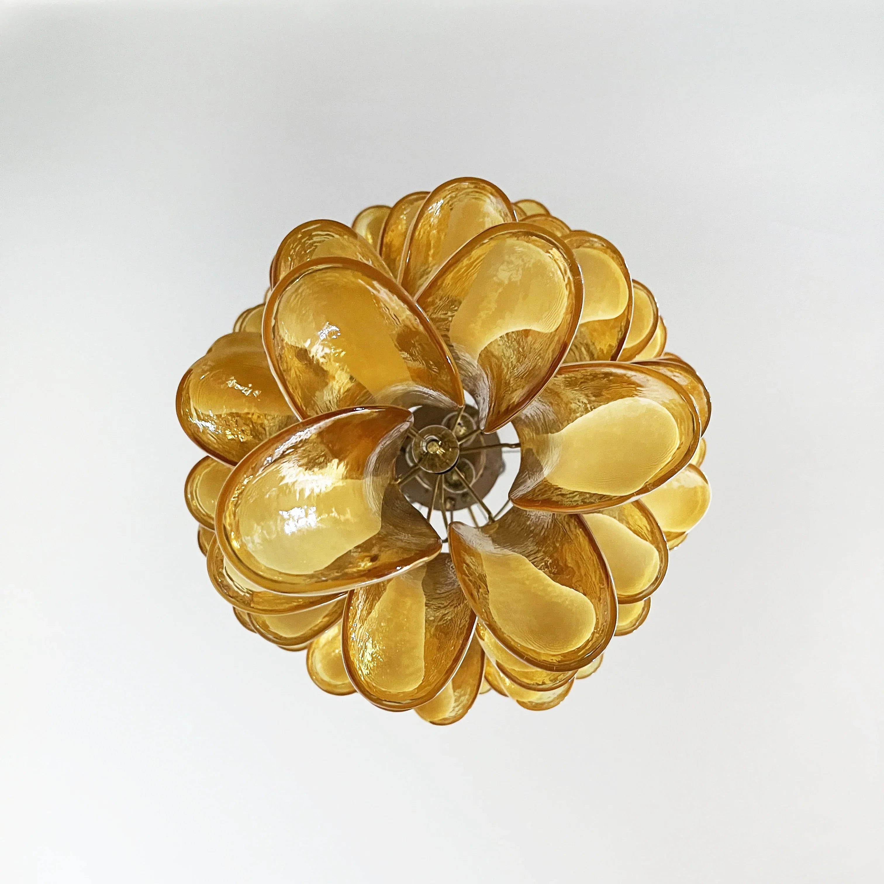 Petals Spiral Murano Amber Chandelier product image