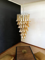 Petals Spiral Murano Amber Chandelier product image