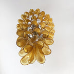 Petals Spiral Murano Amber Chandelier product image