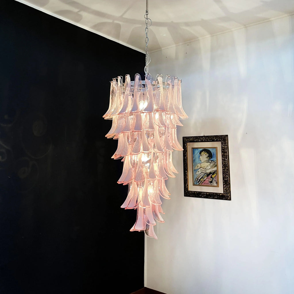 Petals Spiral Murano Pink Chandelier product image