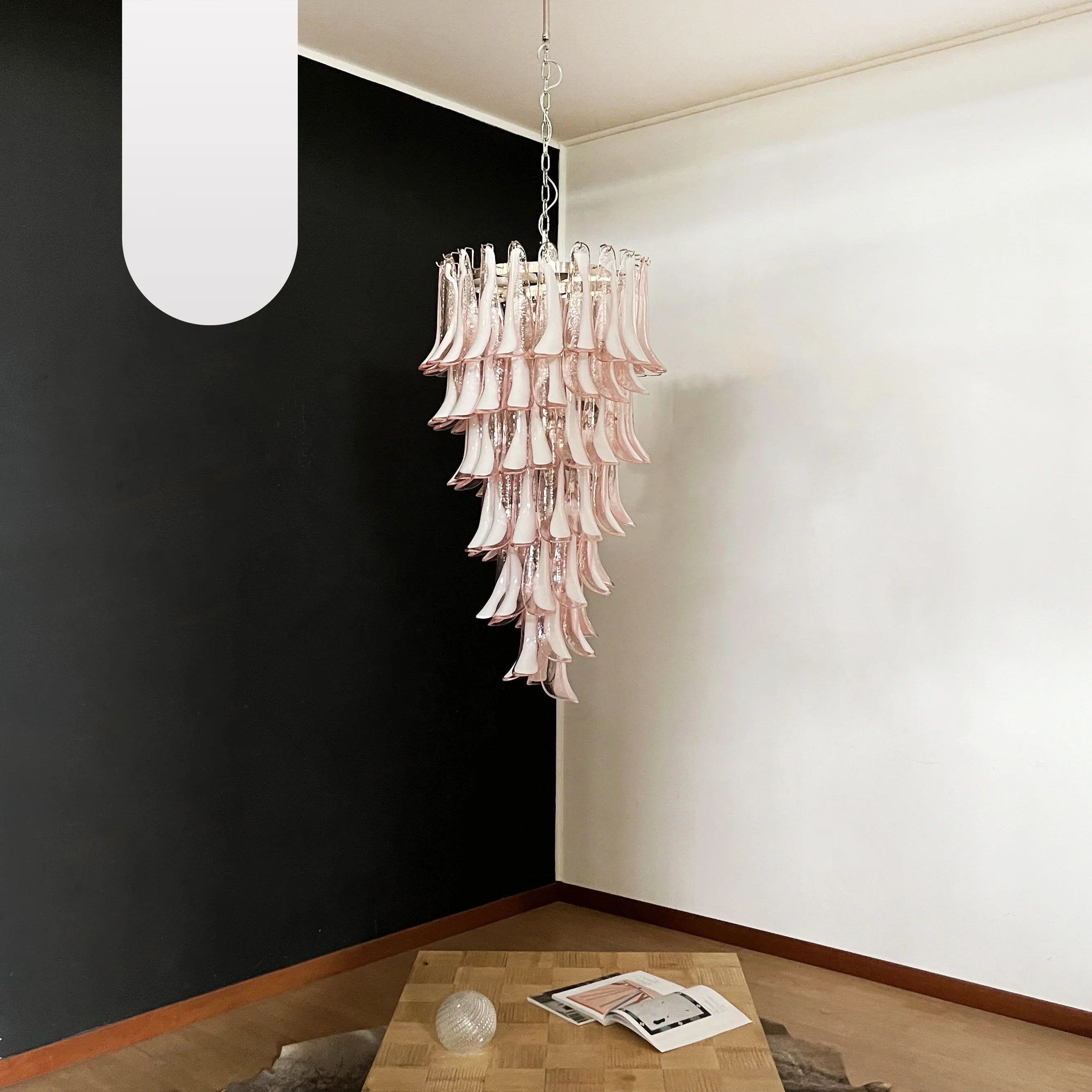 Petals Spiral Murano Pink Chandelier product image