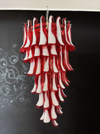 Petals Spiral Murano Red Chandelier product image