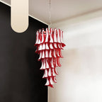 Petals Spiral Murano Red Chandelier product image