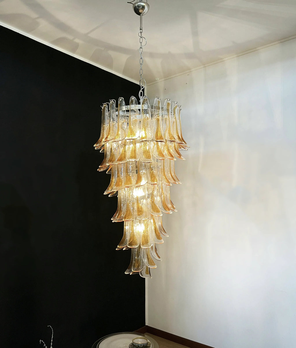 Petals Spiral Murano Transparent Chandelier product image