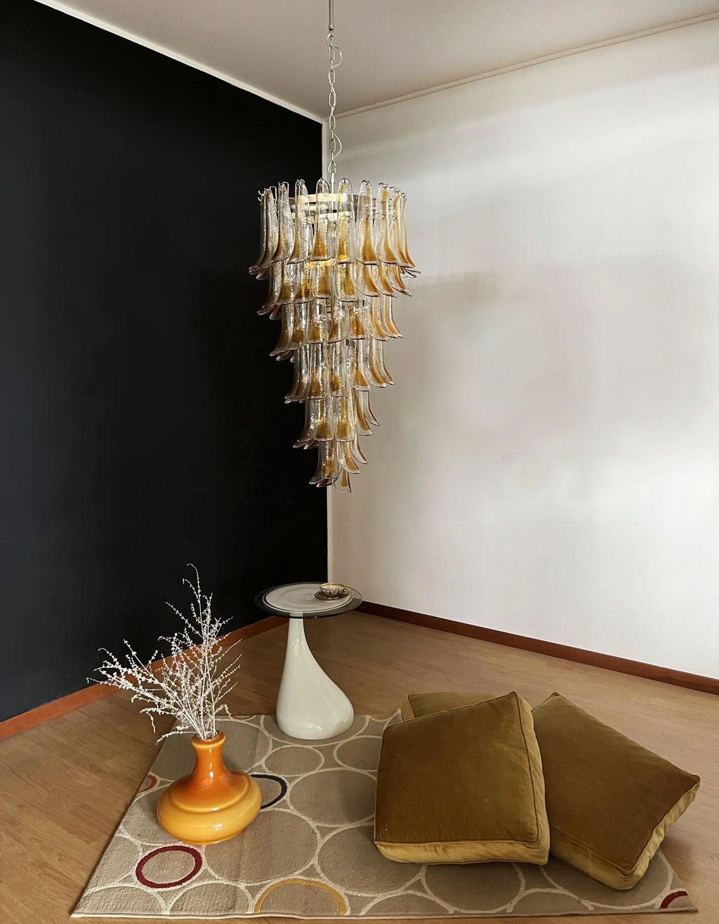 Petals Spiral Murano Transparent Chandelier product image