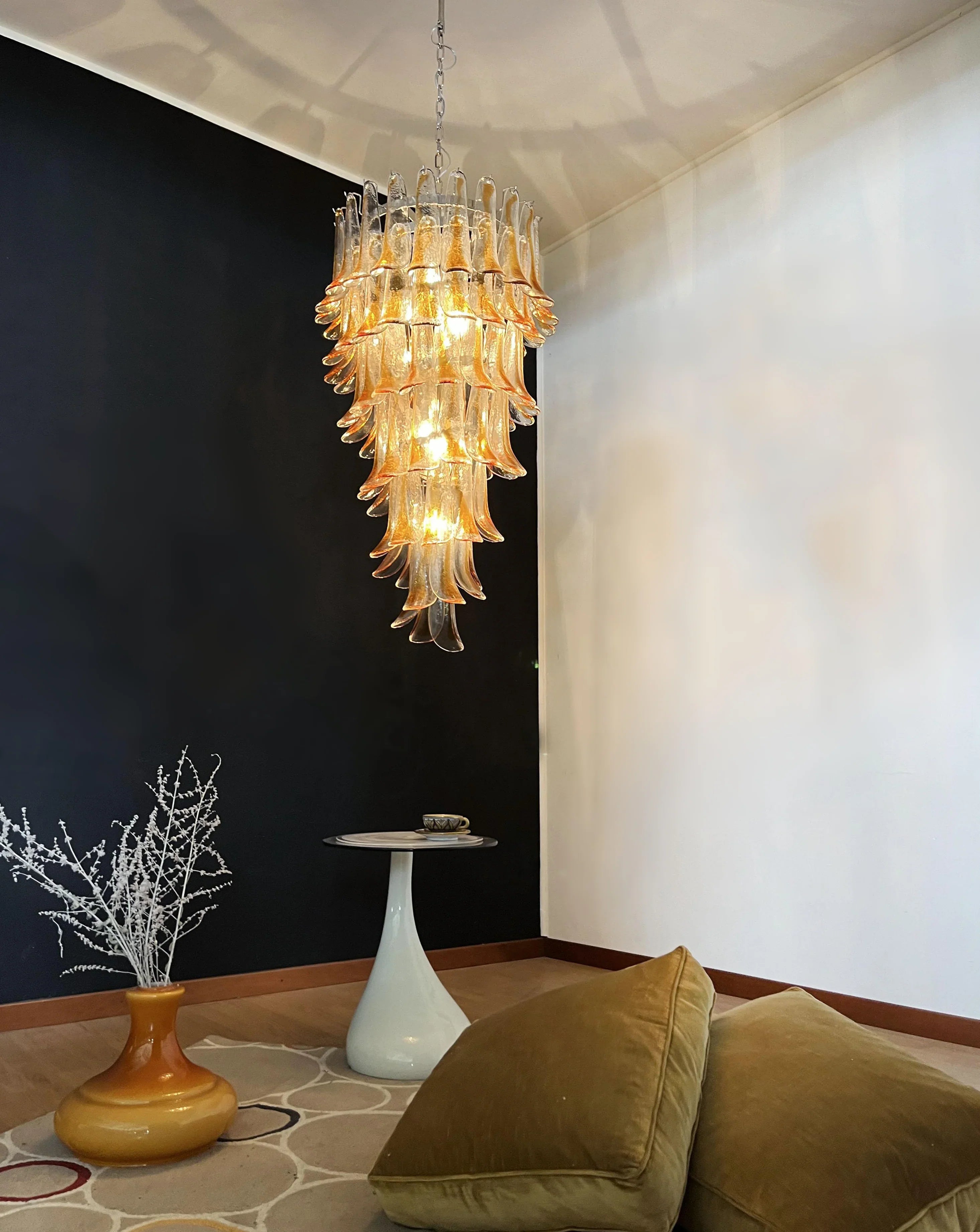 Petals Spiral Murano Transparent Chandelier product image