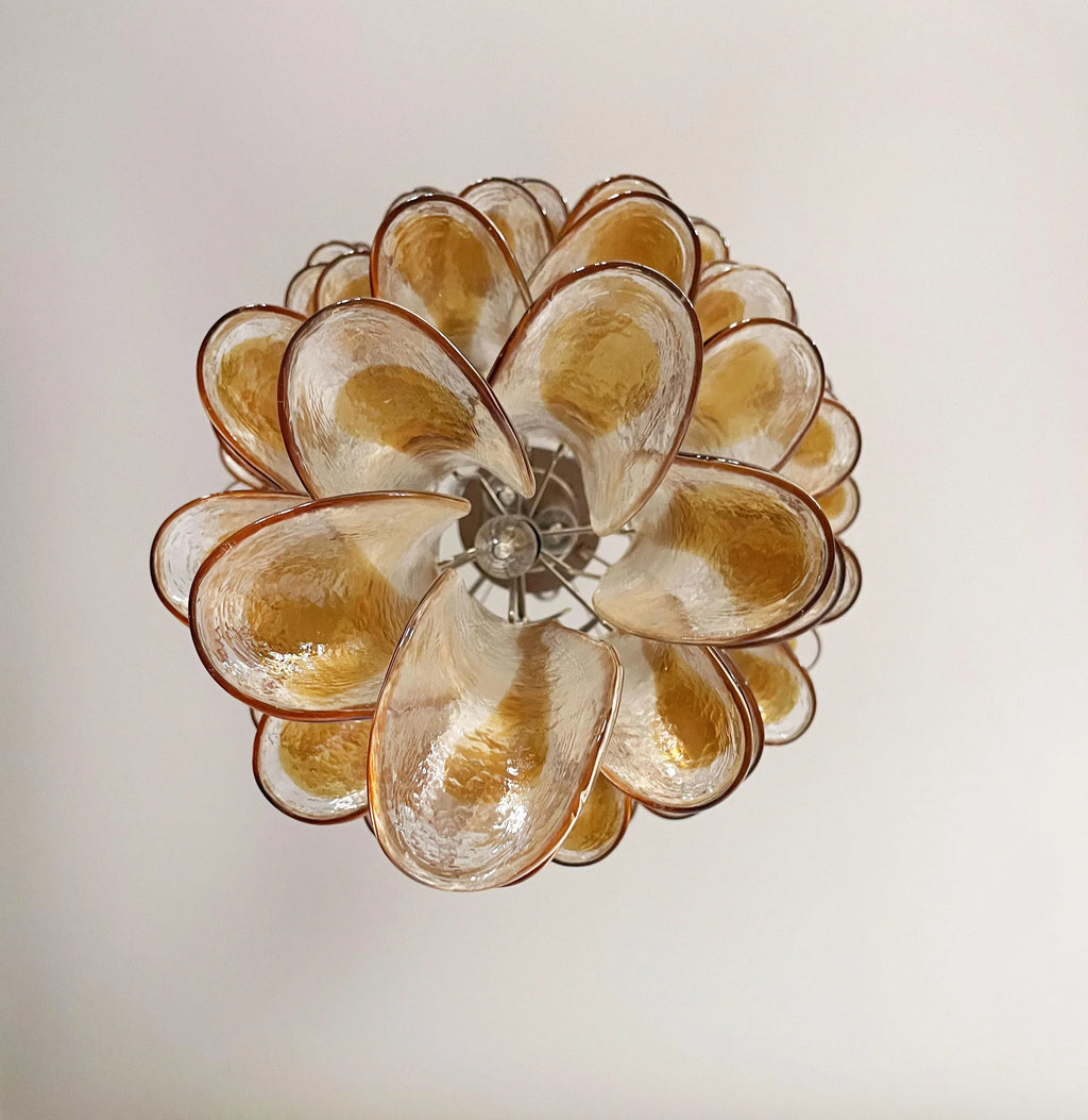 Petals Spiral Murano Transparent Chandelier product image