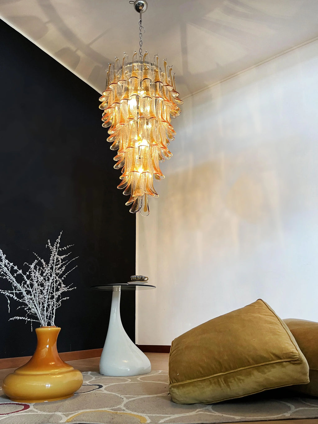 Petals Spiral Murano Transparent Chandelier product image