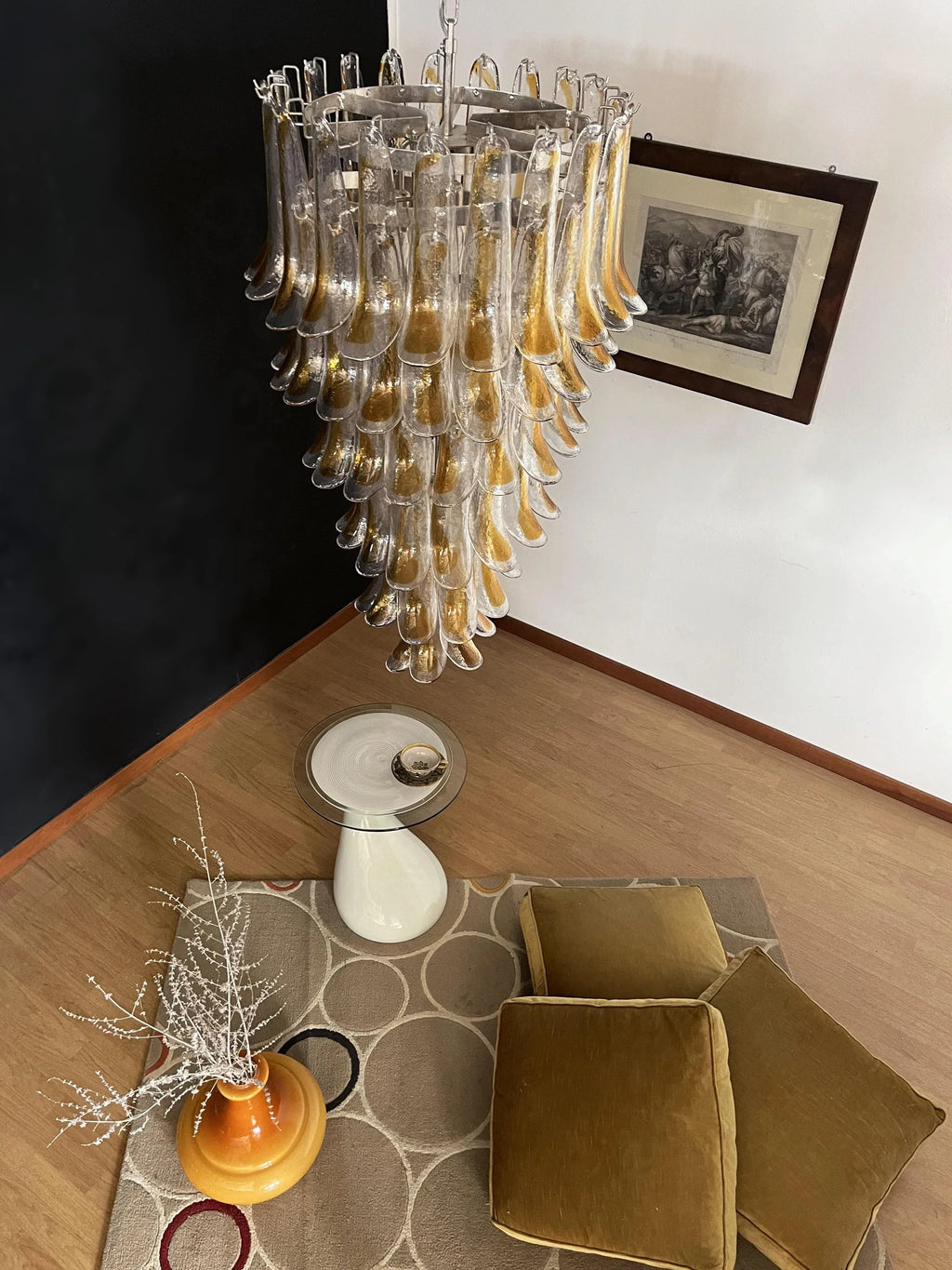 Petals Spiral Murano Transparent Chandelier product image