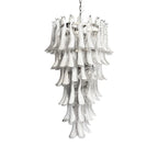 Petals Spiral Murano Transparent Chandelier by Bling Lighting Studio