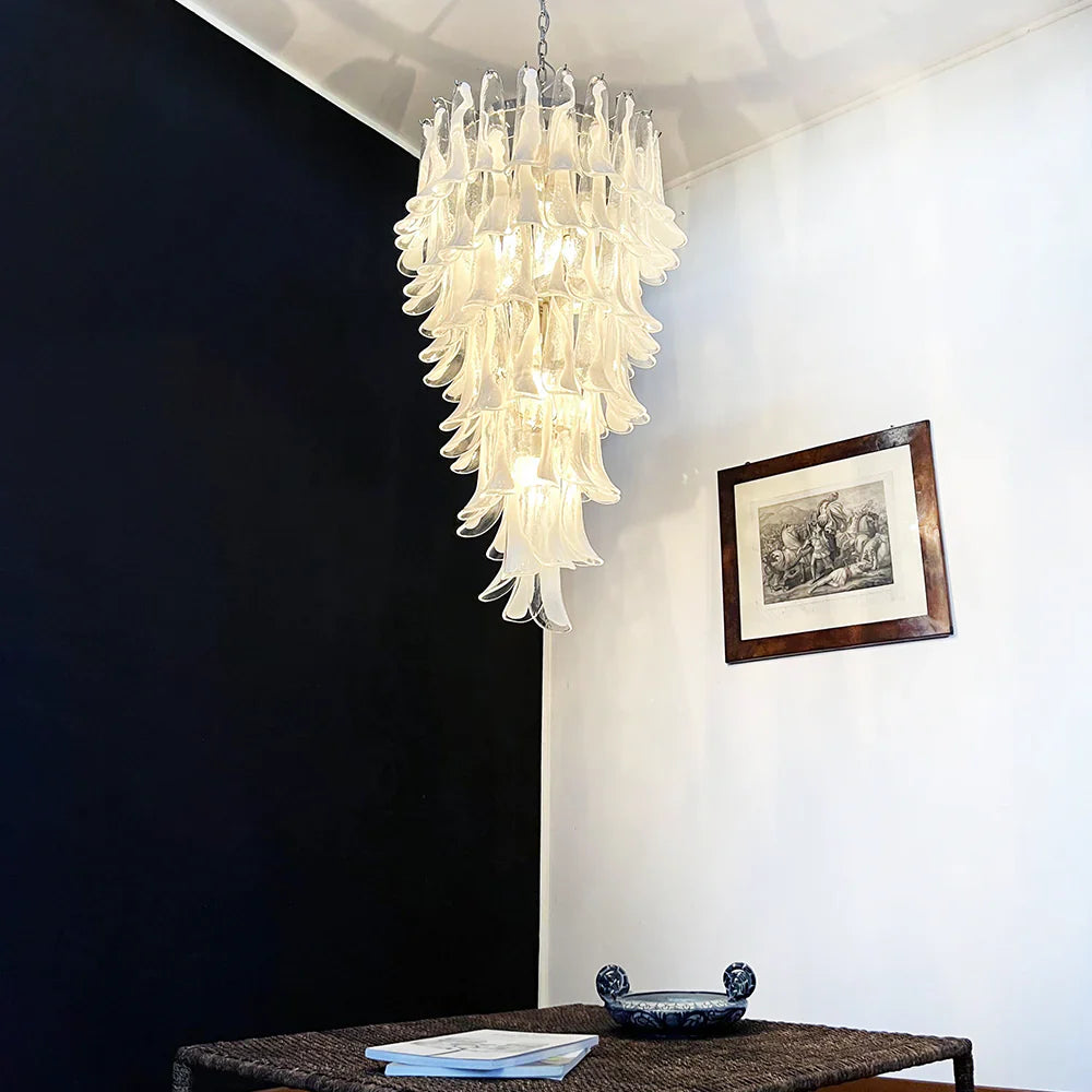 Petals Spiral Murano Transparent Chandelier additional product view