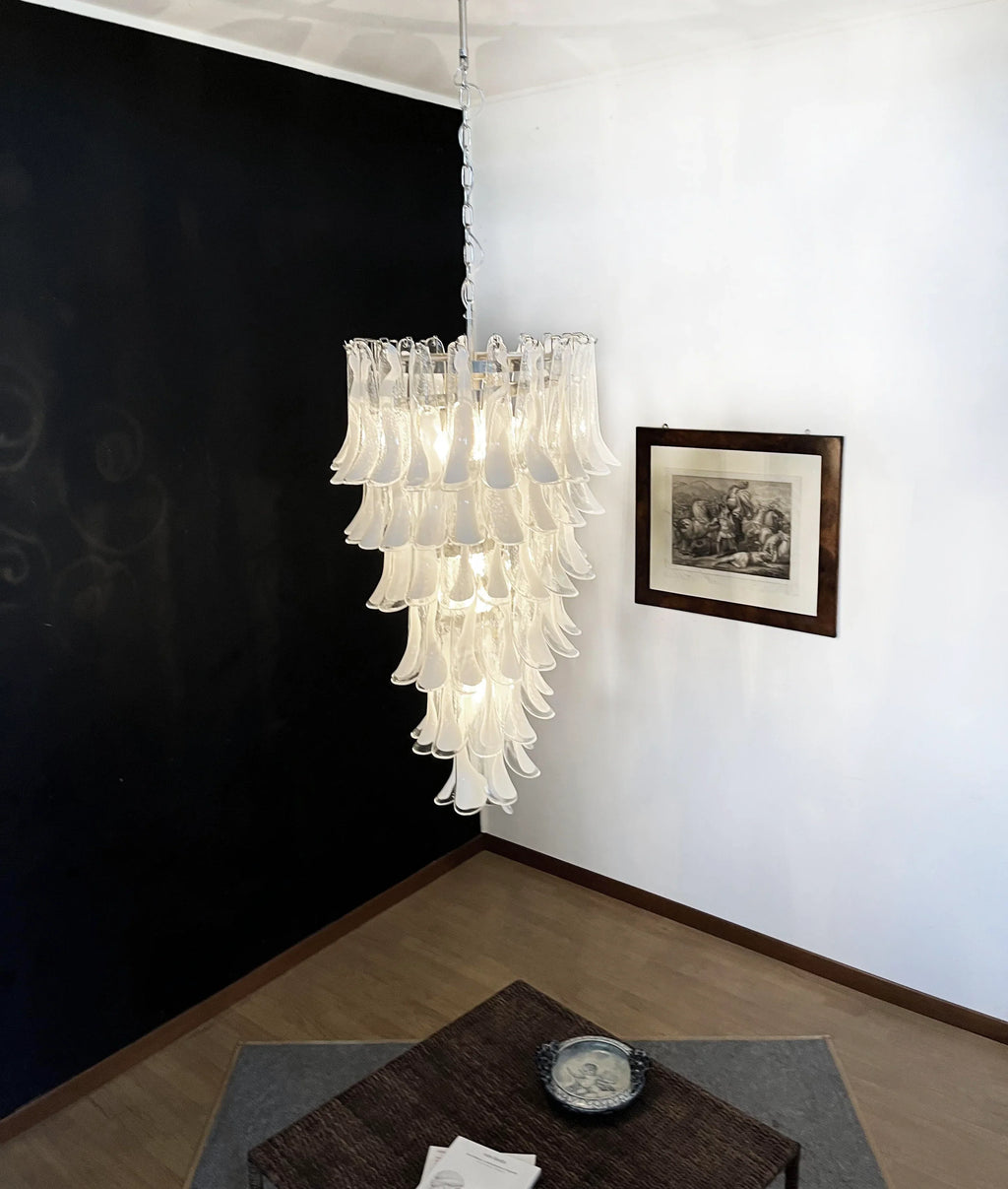 Petals Spiral Murano Transparent Chandelier product image