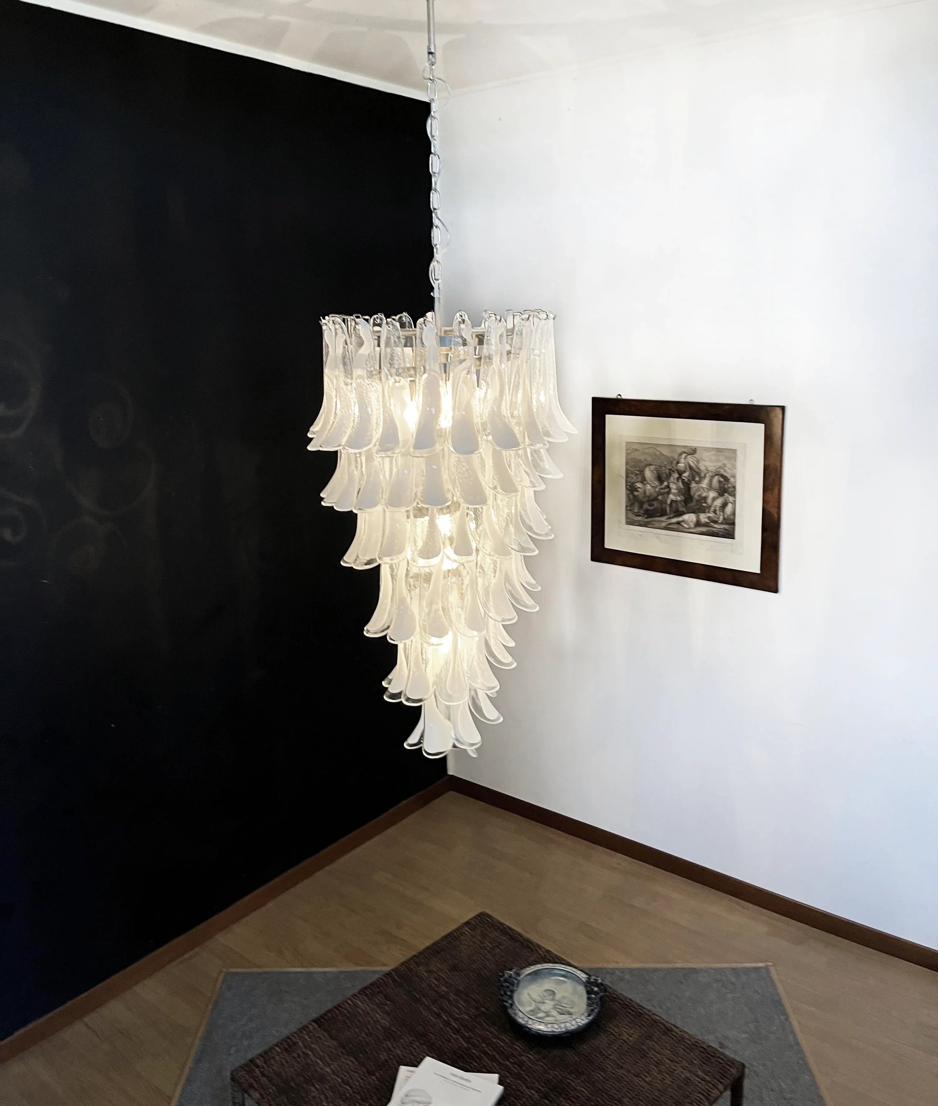 Petals Spiral Murano Transparent Chandelier product image