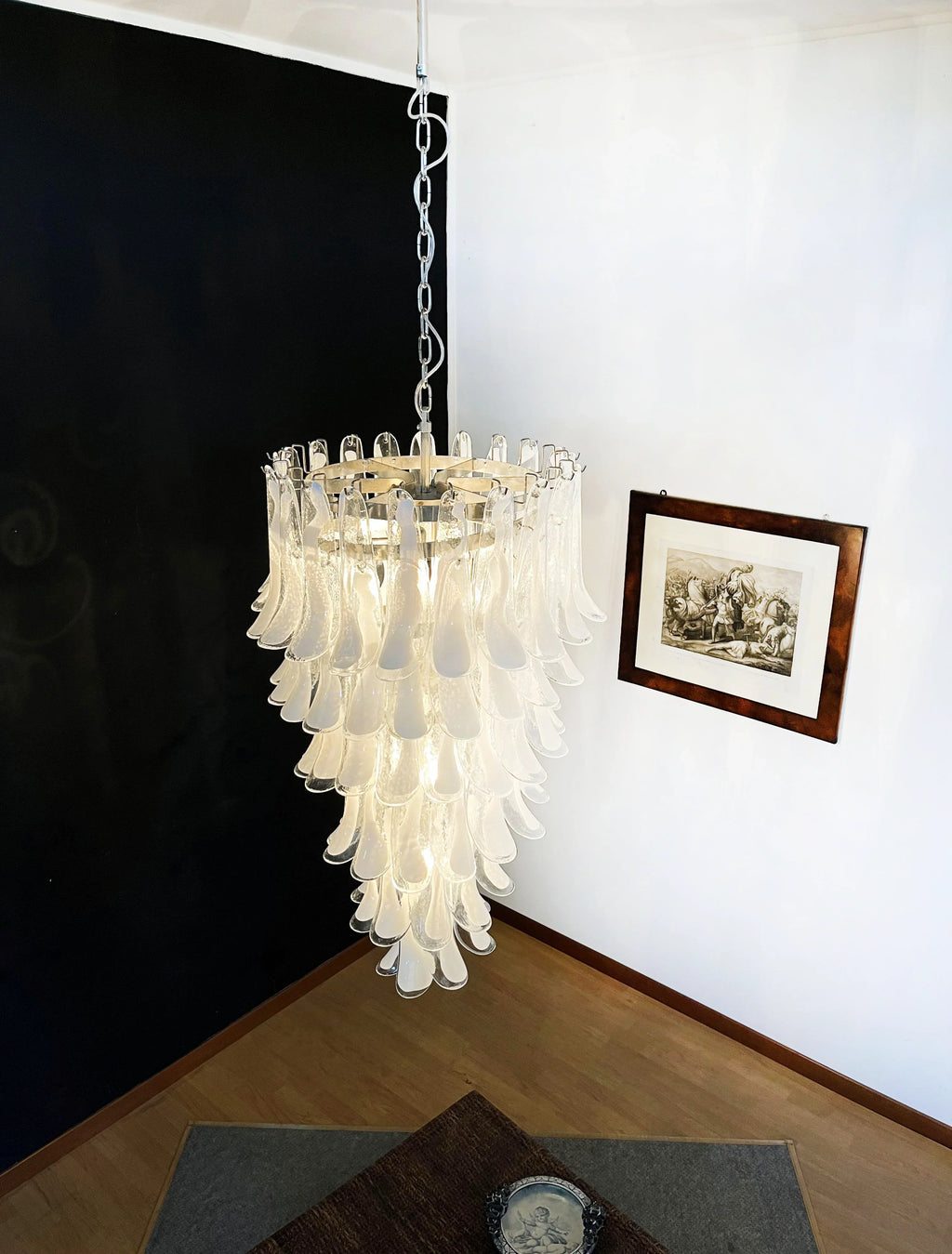 Petals Spiral Murano Transparent Chandelier product image