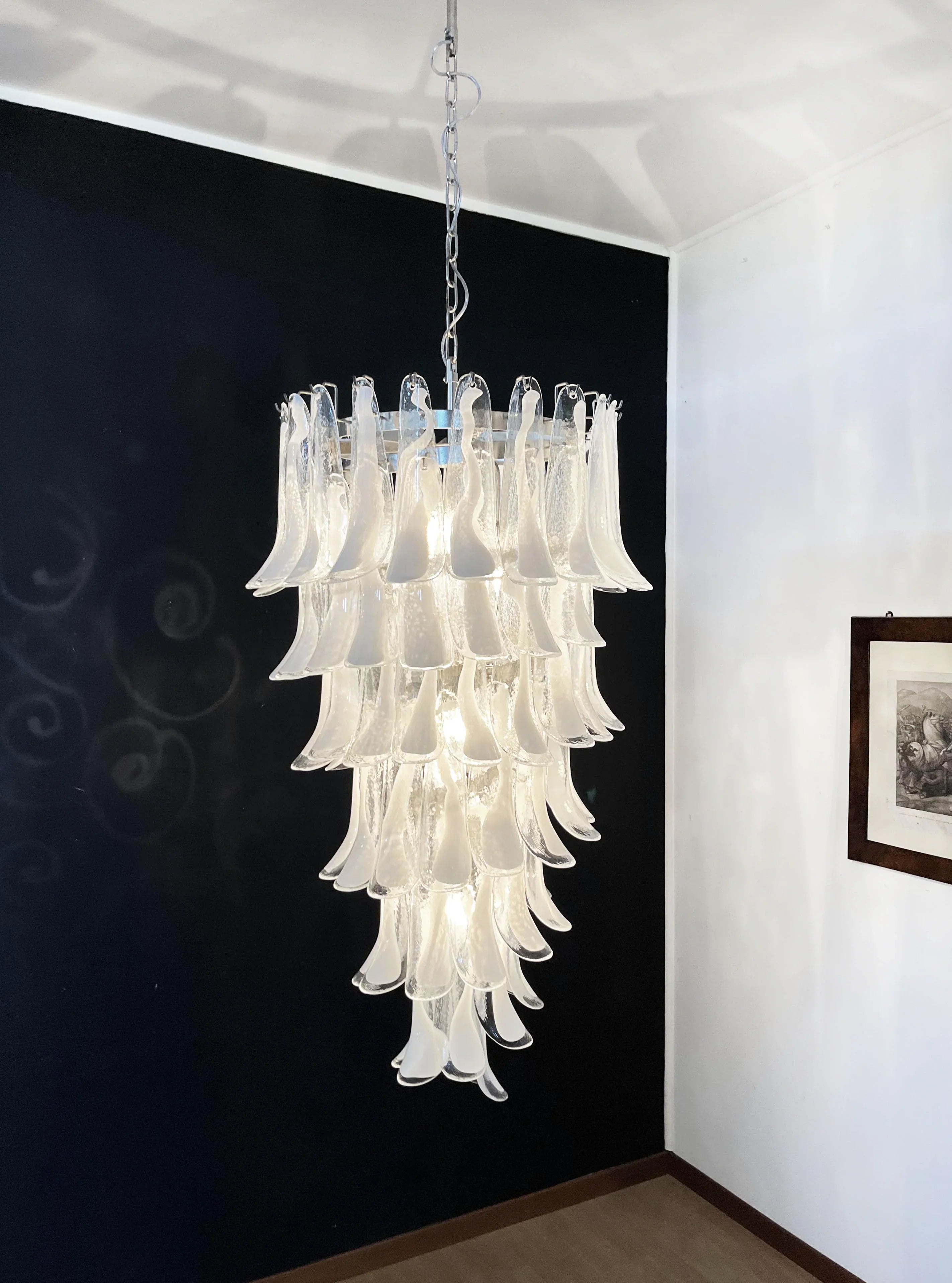 Petals Spiral Murano Transparent Chandelier product image