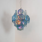 Blue Disc Glass Chandelier Glass lighting by Bling Lighting Studio