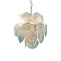 Blue Disc Glass Chandelier Glass lighting by Bling Lighting Studio
