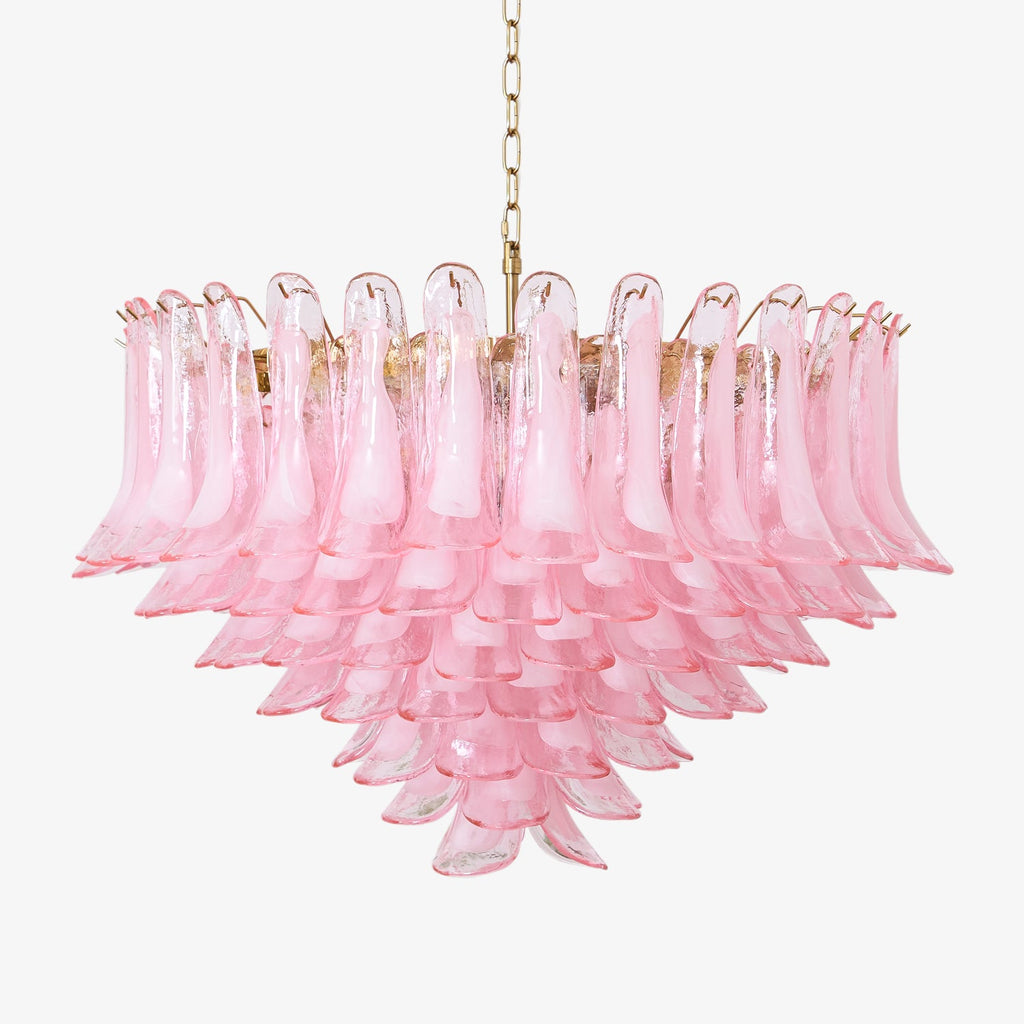 Blush Pink Glass Chandelier Glass lighting by Bling Lighting Studio