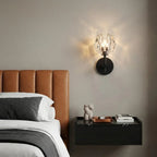 Faceted Crystal Brass Wall Sconce