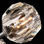 Faceted Crystal Brass Wall Sconce