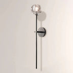 Faceted Crystal Brass Wall Sconce