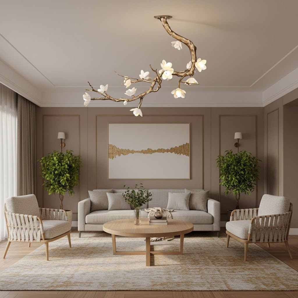 Luxury Brass Flower Branch Chandelier product image