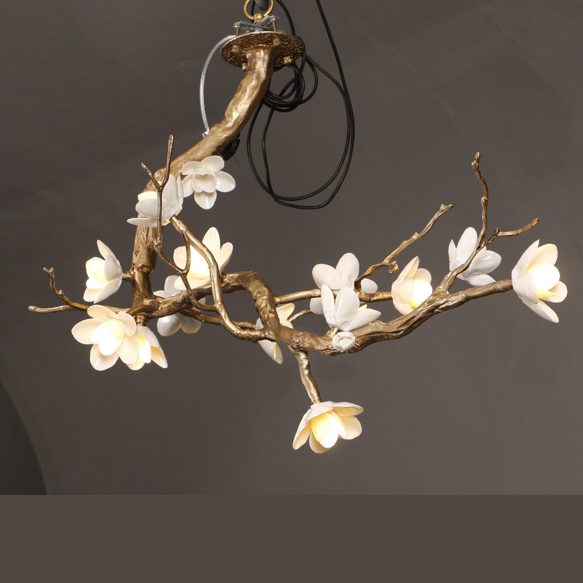 Luxury Brass Flower Branch Chandelier product image