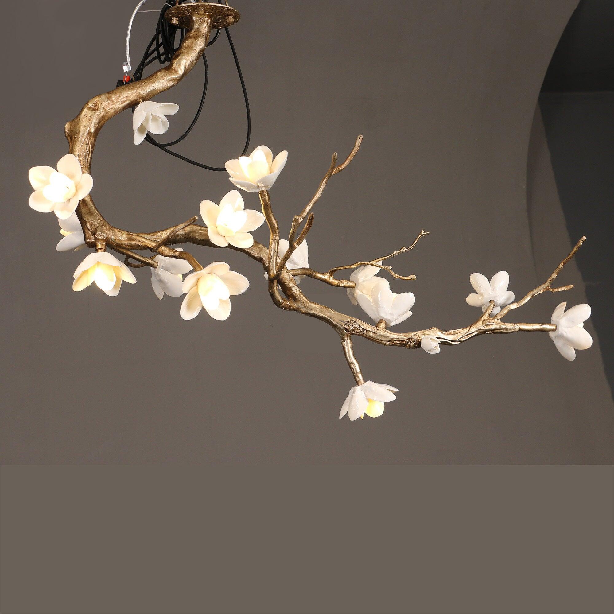 Luxury Brass Flower Branch Chandelier product image