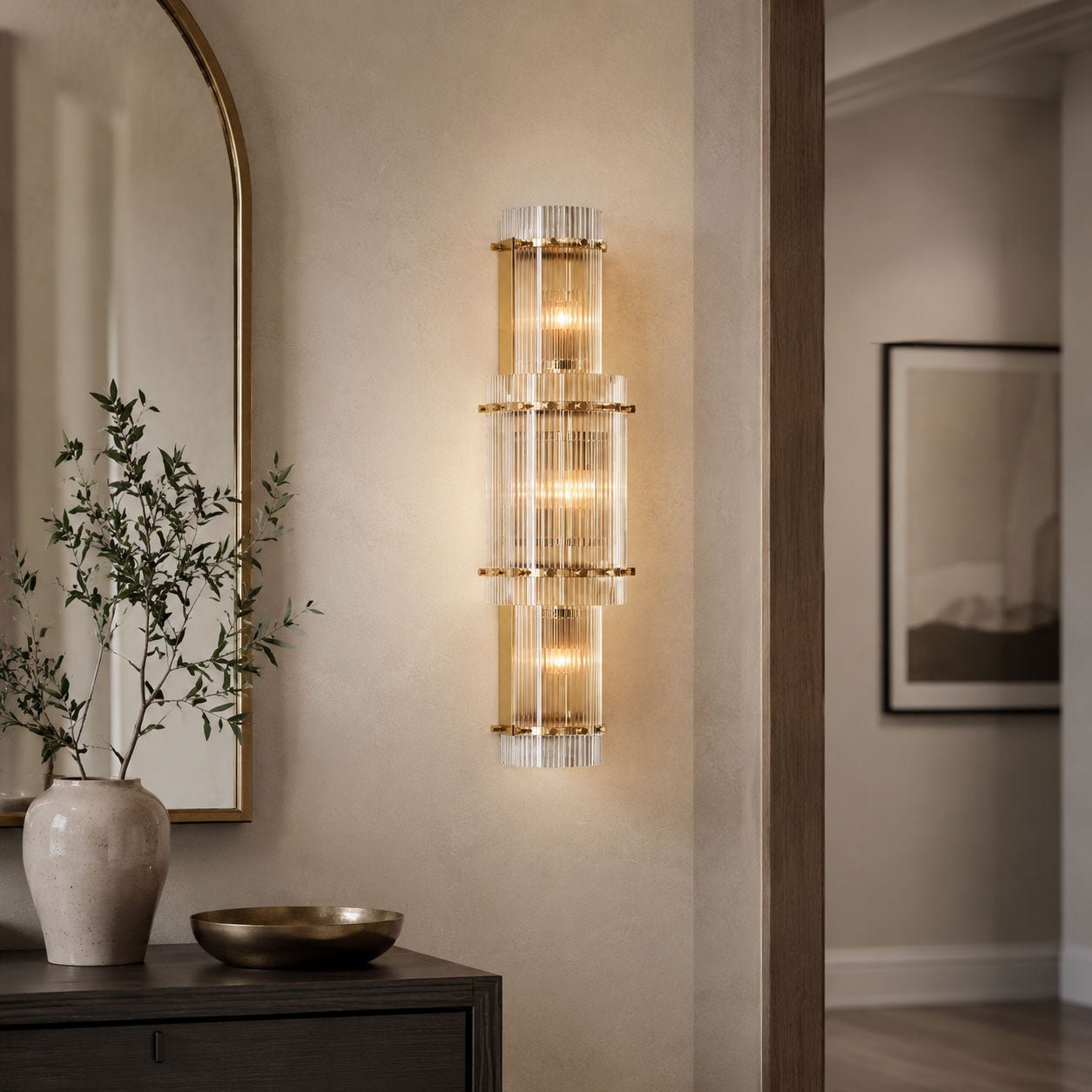 Bravura Radiance Wall Light Glass lighting by Bling Lighting Studio