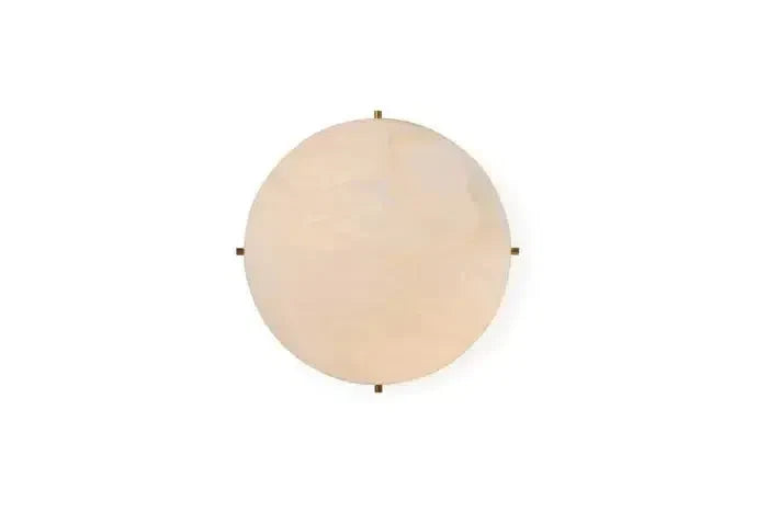 Large 'Moon 4' Alabaster Wall or Ceiling Lamp Flush Mount by Bling Lighting Studio