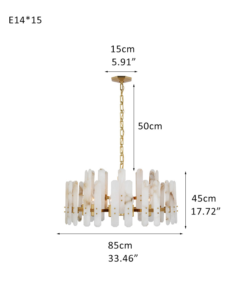 Large Alabaster Rectangular Chandelier Wide 40“ 45” with Chrome Frame for dining room