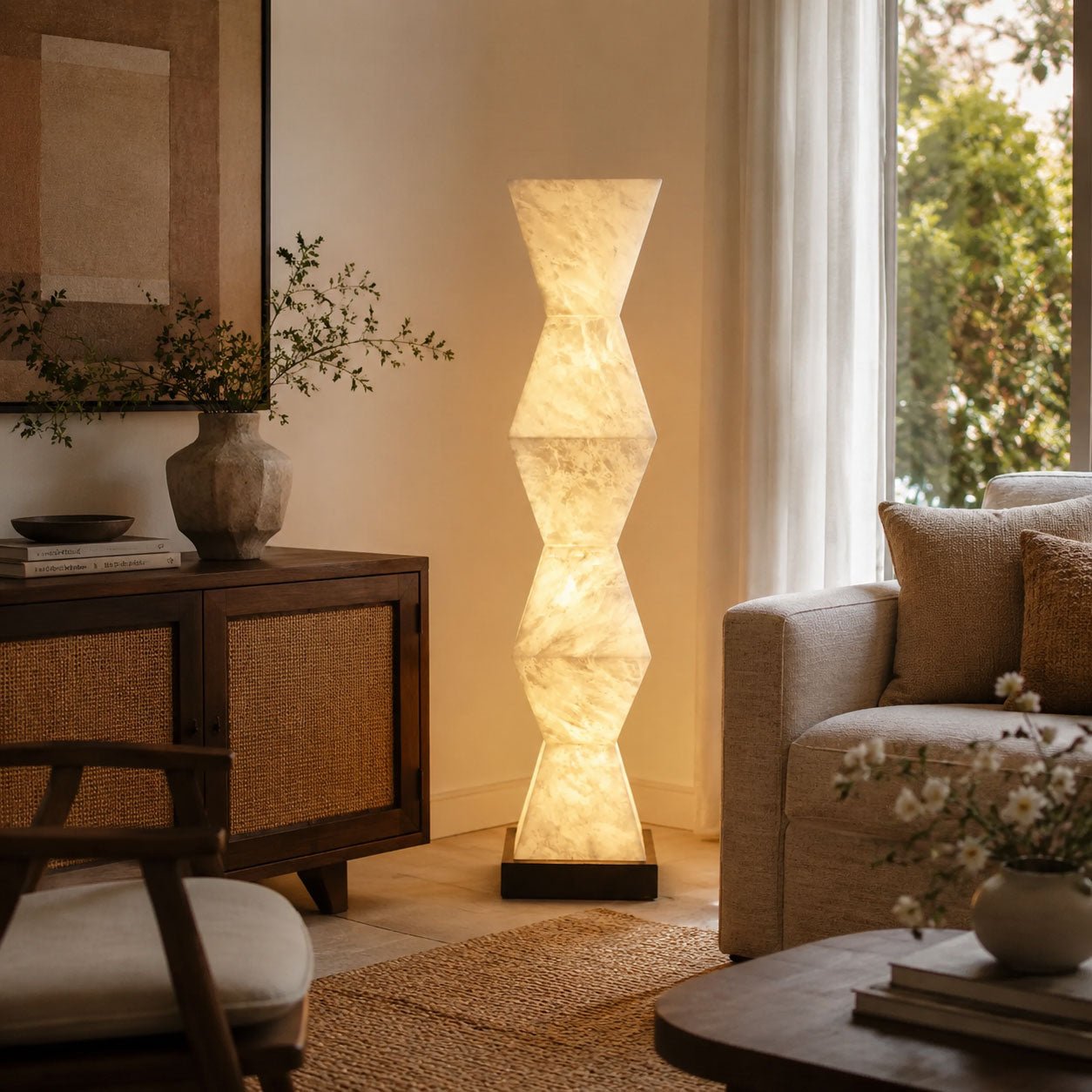 Cairn Alabaster Floor Lamp