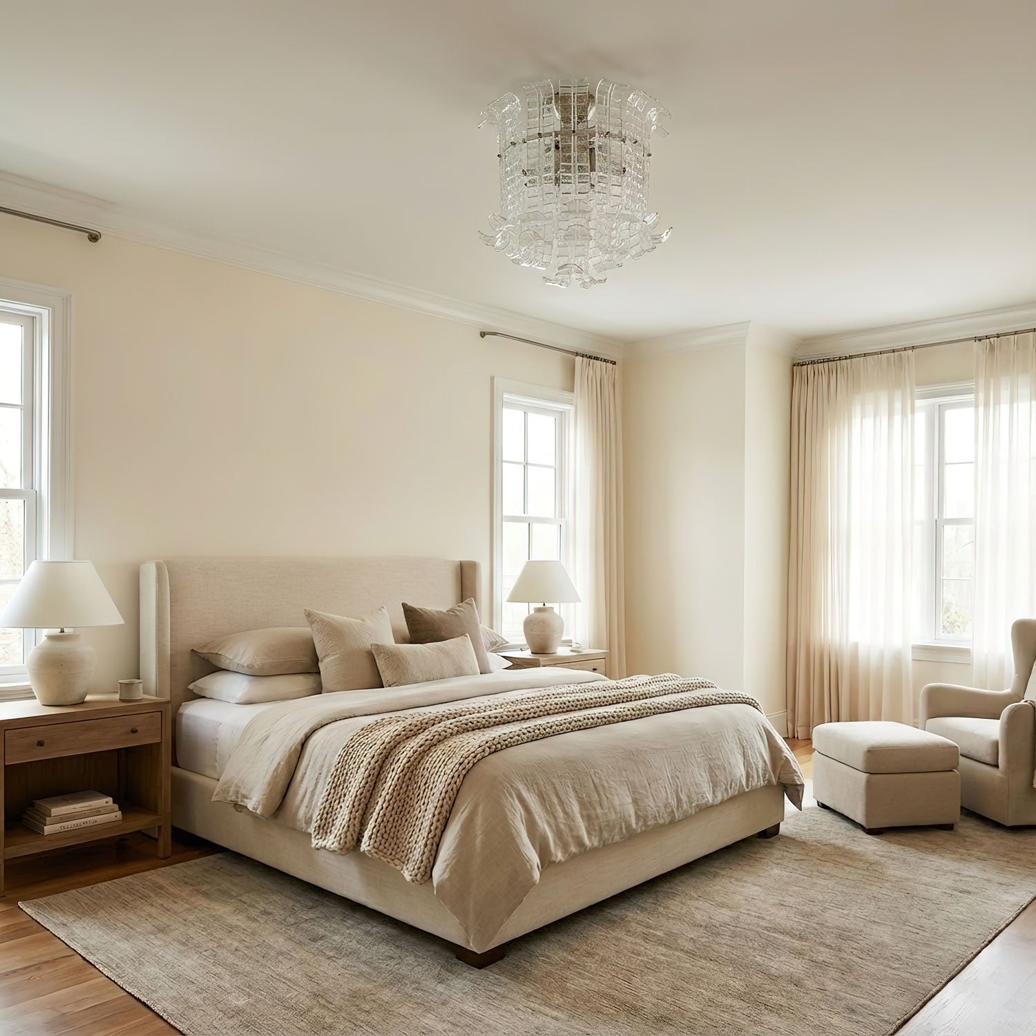 Calista Glass Ceiling Lamp Glass lighting by Bling Lighting Studio