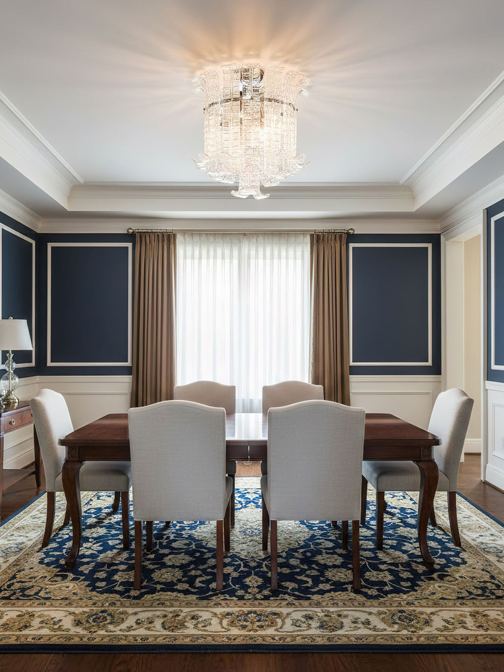 Calista Glass Ceiling Lamp Glass lighting by Bling Lighting Studio