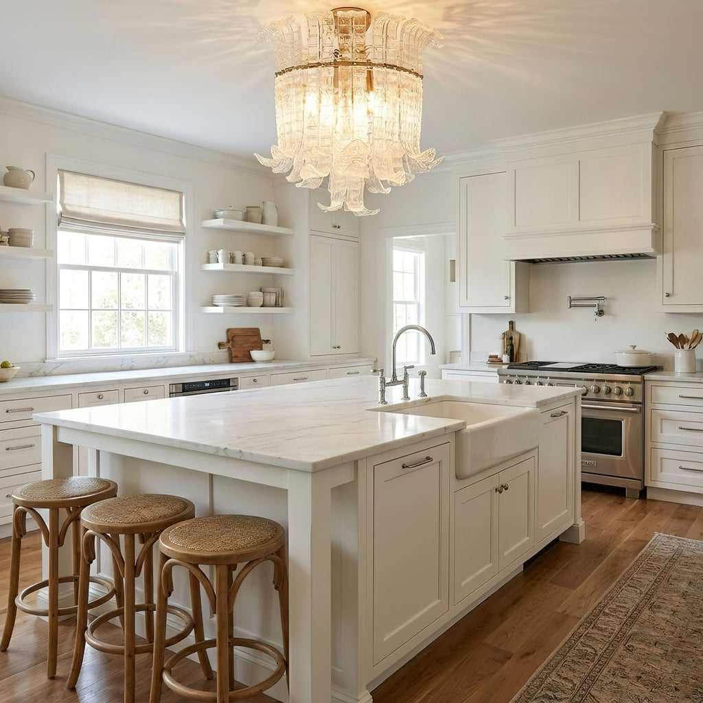 Calista Glass Ceiling Lamp Glass lighting by Bling Lighting Studio