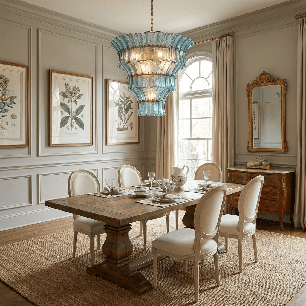 Calyra Tiered Glass Chandelier Murano lighting by Bling Lighting Studio