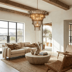 Calyra Tiered Glass Chandelier Murano lighting by Bling Lighting Studio