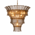 Calyra Tiered Glass Chandelier Murano lighting by Bling Lighting Studio