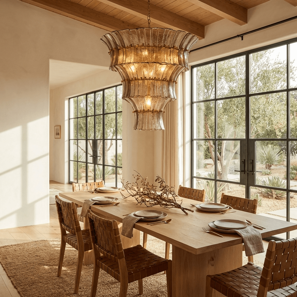 Calyra Tiered Glass Chandelier Murano lighting by Bling Lighting Studio