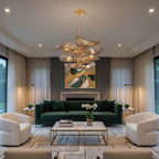 Cardiff Chandelier Glass lighting by Bling Lighting Studio