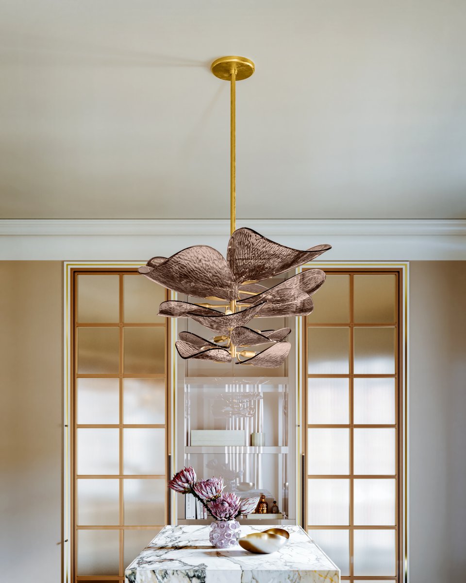 Cardiff Chandelier Glass lighting by Bling Lighting Studio