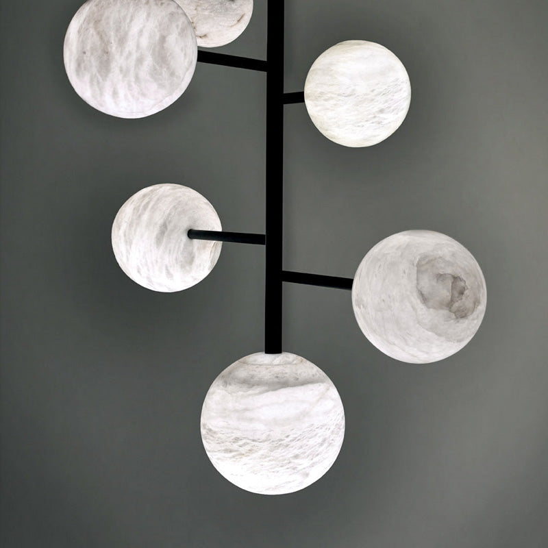 Glacera Sphere Delight - Modern Artistic Alabaster Chandelier Light by Bling Lighting Studio