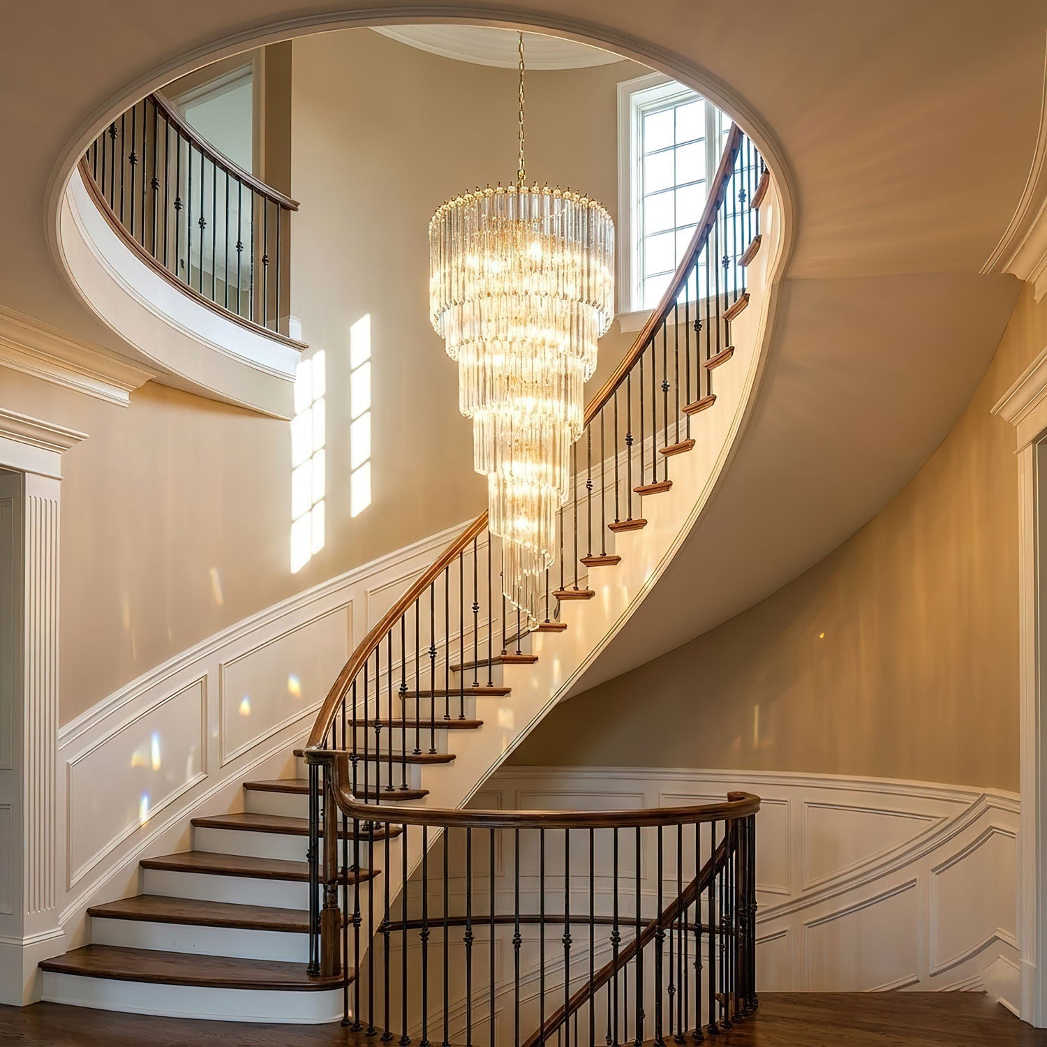 Transparent Twisting Raindrop Chandelier product image