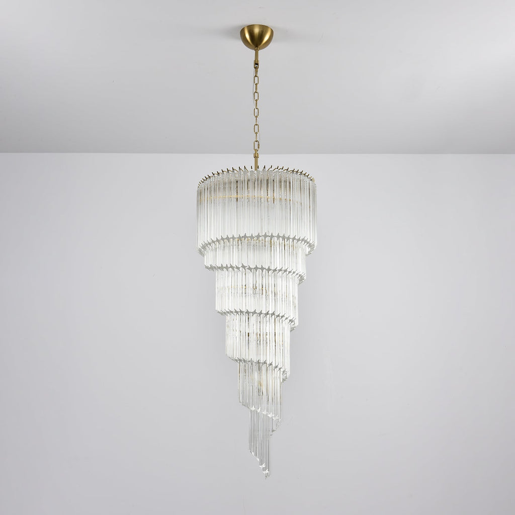 Transparent Twisting Raindrop Chandelier product image